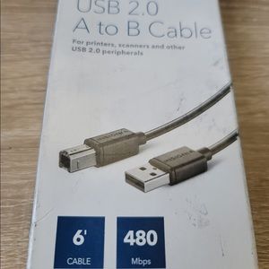 USB A to USB B cable